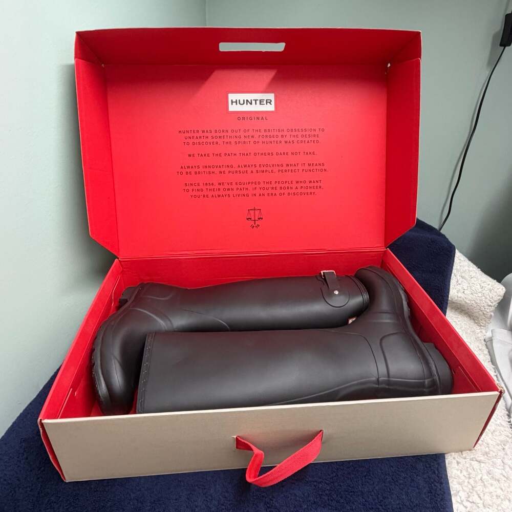 Hunter Women's Original Tall Matte Black Rain Boots WFT1000RMA Size 10 US NIB - Picture 5 of 11